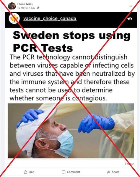 Sweden has not stopped using PCR tests 